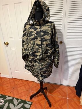 Camo Hooded Anorak Jacket - set Green & Black